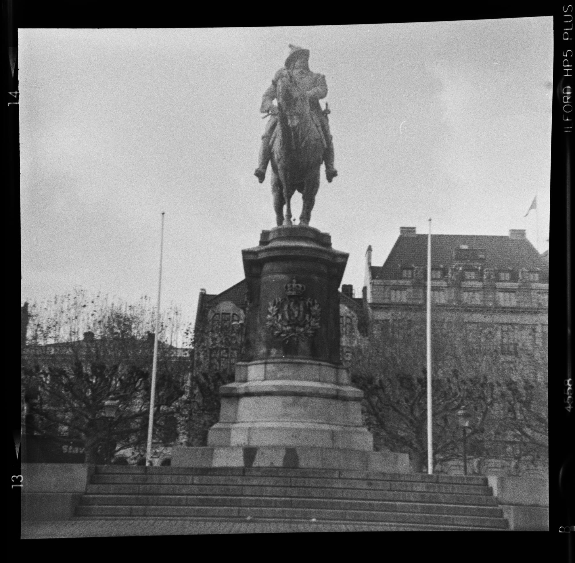 Analogue photos of Copenhagen taken on expired Ilford HP5 Plus 120 film with the Ensign Ful-Vue camera